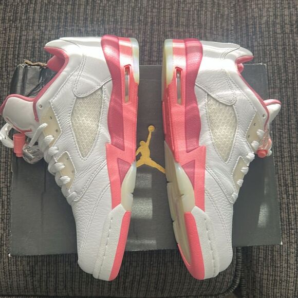 Air Jordan RETRO 5 LOW 'Crafted For Her Desert Berry/Coral size Y6 - Picture 2 of 6